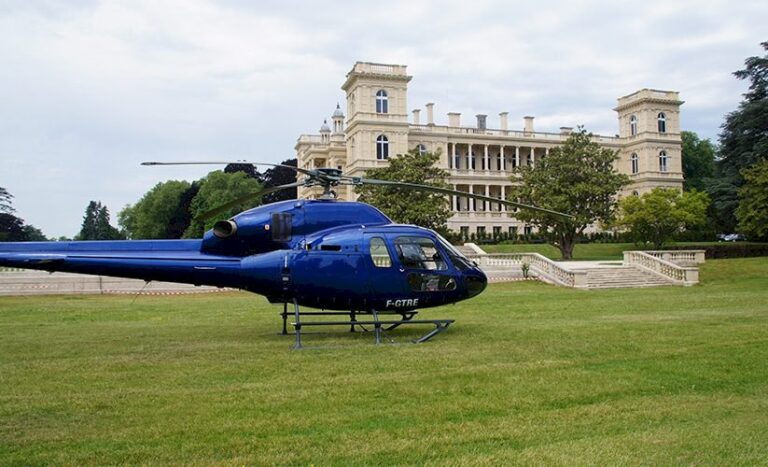 Castle of Ferrières helicopter tour