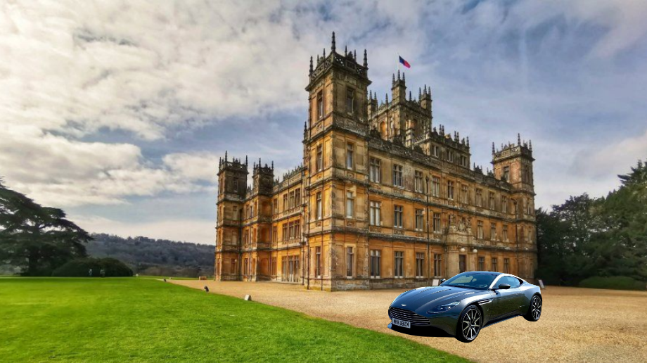 Luxury can infront of Highclere Castle