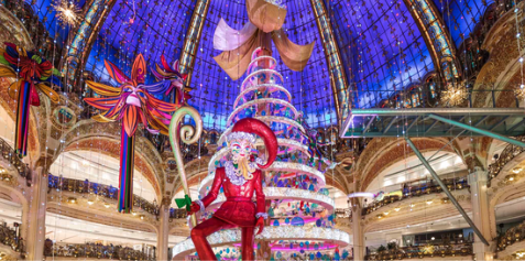 Galeries Lafayette Christmas Decoration 2023, Christmas in Paris