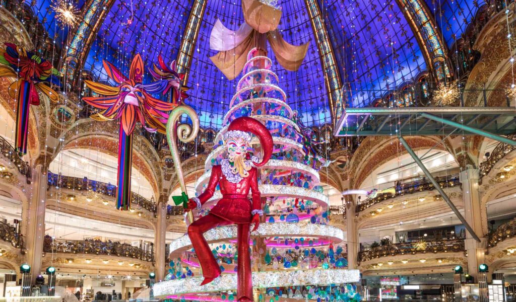 Galeries-Lafayette Chirstmas holiday Display in Paris