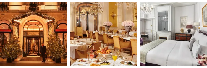 Отель Plaza Athénée, праздничная атмосфера