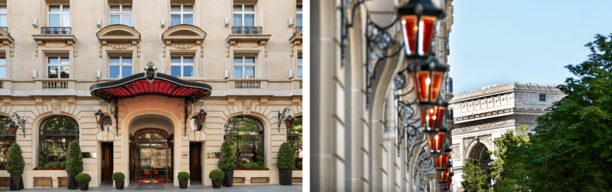 Отель Le Royal Monceau в Париже, вид на фасад и Триумфальную арку