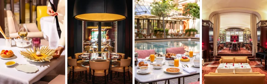 Il Carpaccio, Matsuhisa Paris, La Cuisine, Le Bar Long, Restaurants and bars of Hôtel Le Royal Monceau Paris