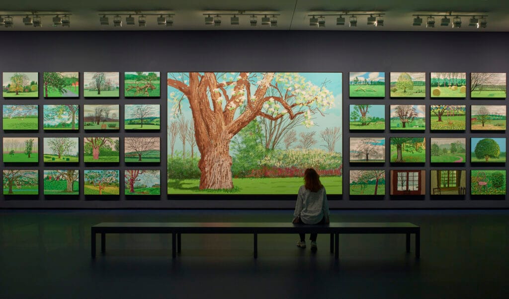 Вид на инсталляцию "Дэвид Хокни 25", Фонд Louis Vuitton