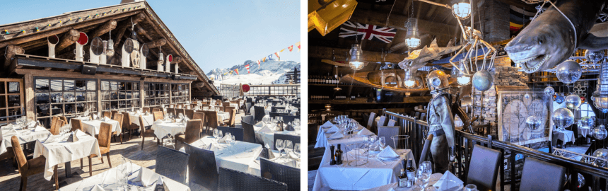 Le Cap Horn restaurant in Courcheve