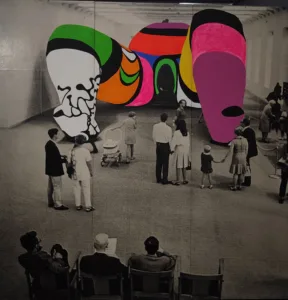 One of exhivition exponates at Niki de Saint Phalle, Jean Tinguely, Pontus Hultén exhibition at the Grand Palais