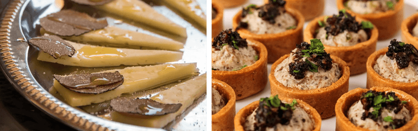 Пример подачи трюфелей во время тура "Охота на трюфели в Провансе