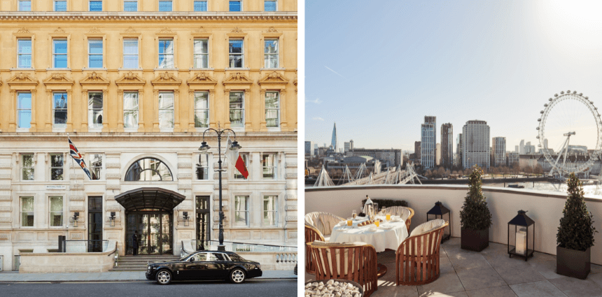 Corinthia London Facade and view on London