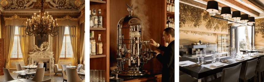 Питание в отеле Aman Venice: Arva в Aman Venice, The Bar, The Palazzo Kitchen Table