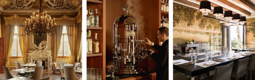 Питание в отеле Aman Venice: Arva в Aman Venice, The Bar, The Palazzo Kitchen Table