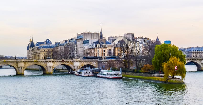 High dynamic range (HDR) Ile de la Cite (Island of the City) in Paris France