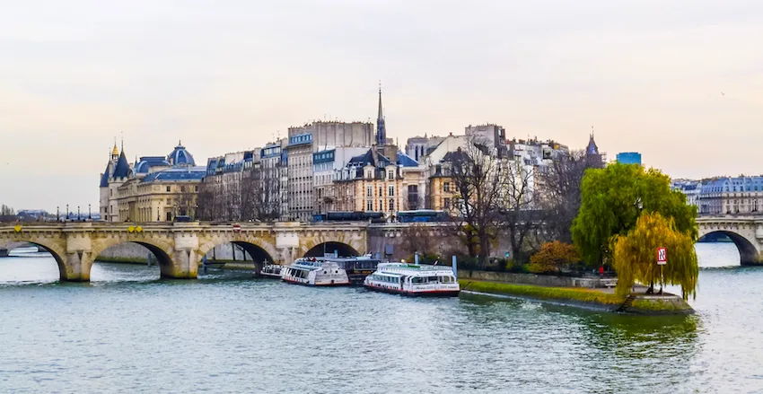 High dynamic range (HDR) Ile de la Cite (Island of the City) in Paris France