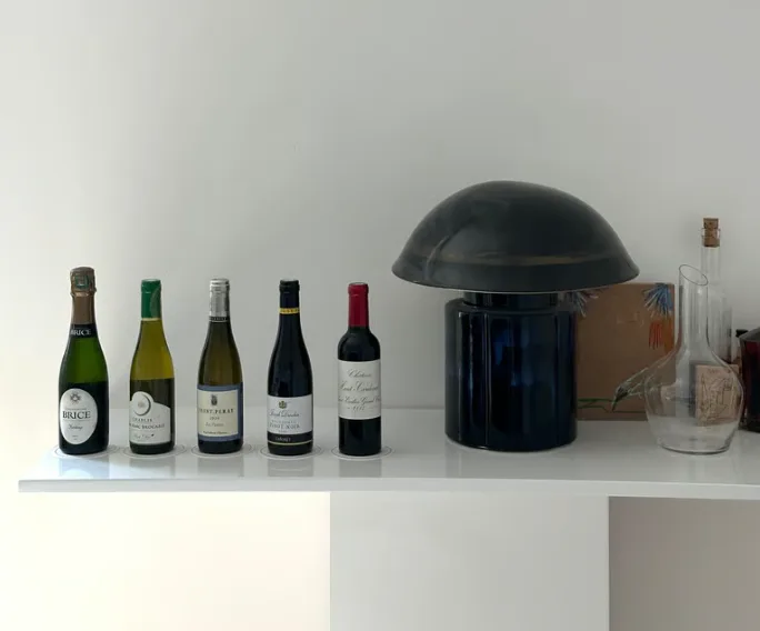 Five French wines served at a private Paris tasting